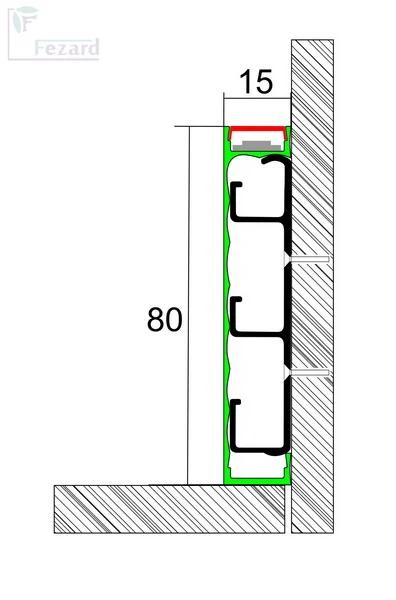 Алюминиевый плинтус Fezard Кабельный ALP-G80-LA Алюминий 80*15*2500 мм в Новокузнецке