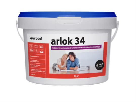 Клей Arlok 34 (4 кг) 320-480 г/м2, для бытового линолеума в Новокузнецке