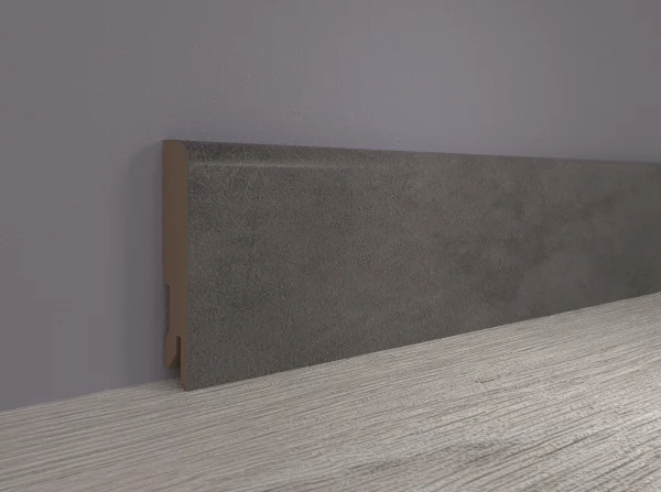 Плинтус MDF Bonkeel 24064 Бетон Лофт Графит (100х16х2400 мм) в Новокузнецке