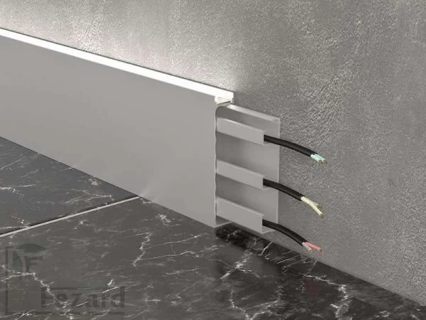 Алюминиевый плинтус Fezard Кабельный ALP-G80-LA Алюминий 80*15*2500 мм в Новокузнецке