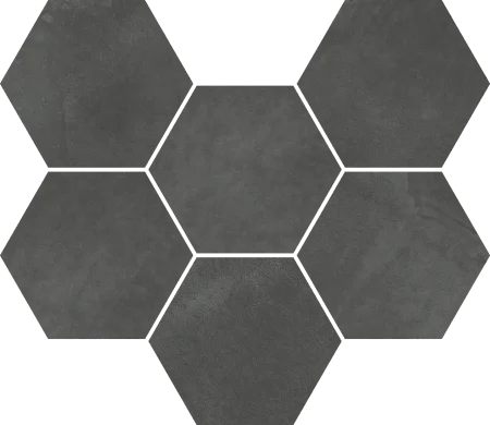 Керамогранит Italon Континуум Петрол Мозаика Гексагон (Натуральная 25х29) в Новокузнецке