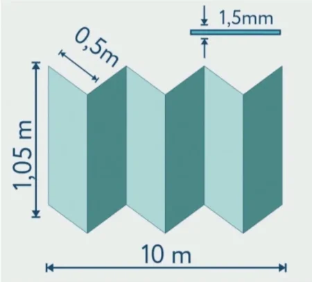 Подложка Солид 1,5мм гармошка для LVT (10.5м2) в Новокузнецке