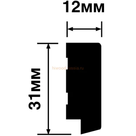 Финишный молдинг LF124B BR396K левый декорированный (31х12х2700мм) в Новокузнецке