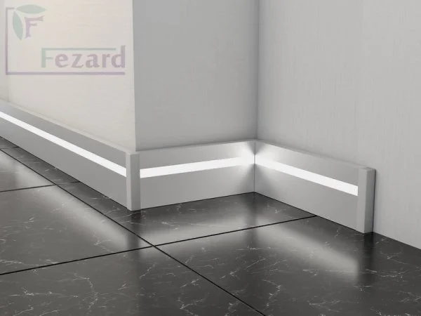 Алюминиевый плинтус Fezard Кабельный ALP-G80-LF Алюминий 80*15*2500 мм в Новокузнецке