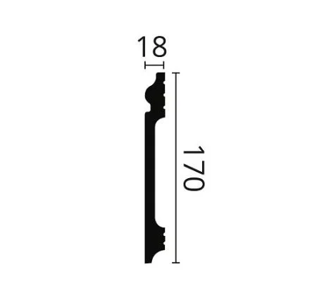 Плинтус NMC Wallstyl FL17 (170х18х2000 мм) в Новокузнецке
