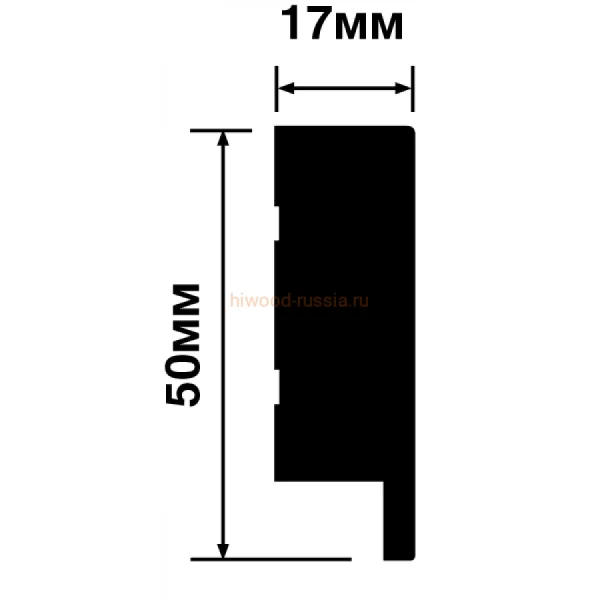 Финишный молдинг LF1 W50 (50х17х2700мм) в Новокузнецке
