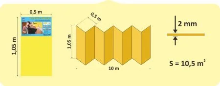 Подложка Солид 2мм гармошка желтая (10.5 м2) в Новокузнецке