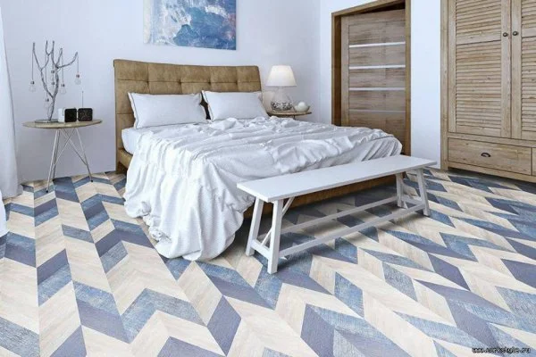 Пробковое покрытие CorkStyle Chevron Blue (1235*305*6 мм) HC в Новокузнецке