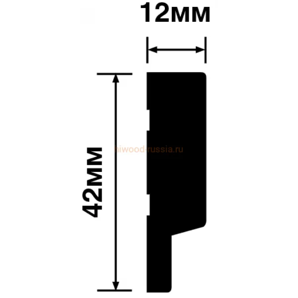 Финишный молдинг LF124A W36 правый декорированный (42х12х2700мм) в Новокузнецке