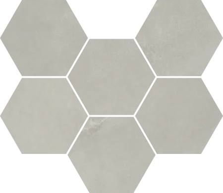 Керамогранит Italon Континуум Сильвер Мозаика Гексагон (Натуральная 25х29) в Новокузнецке
