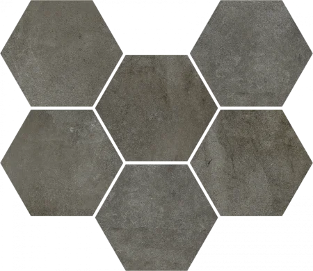 Керамогранит Coliseum Экспо Дарк Мозаика Гексагон (Натуральная, 25х29) в Новокузнецке