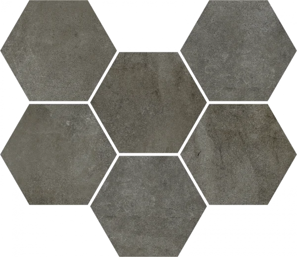 Керамогранит Coliseum Экспо Дарк Мозаика Гексагон (Натуральная, 25х29) в Новокузнецке