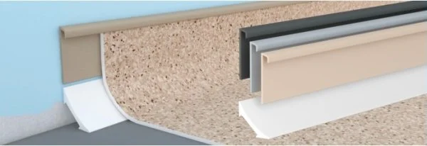 Коннелюрный плинтус Bonkeel Верхняя светло-серая часть (28х5х2200мм) в Новокузнецке