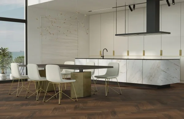 Паркетная доска Quartz Parquet Английская Ёлка Орех Американский 33-400-29 в Новокузнецке