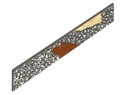 Керамогранит Coliseum Палладио Блэк Плинтус (Натуральный, 7,2х60) в Новокузнецке