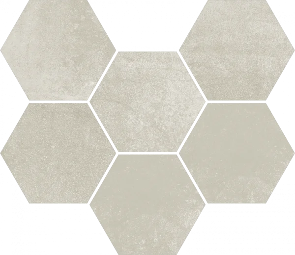 Керамогранит Coliseum Экспо Уайт Мозаика Гексагон (Натуральная, 25х29) в Новокузнецке