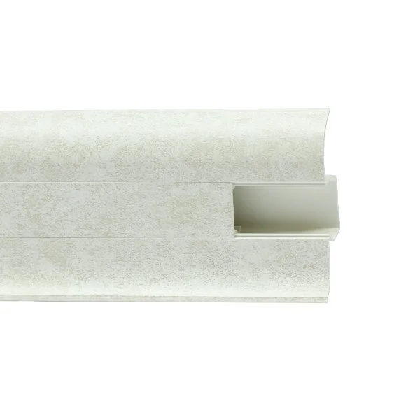 Пластиковый плинтус Royce №860 Белый Кварц (58х22х2200мм) в Новокузнецке