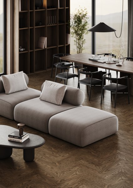 Паркетная доска Quartz Parquet Штучный паркет Дуб Брауни 44-413 в #REGION_NAME_DECLINE_PP#