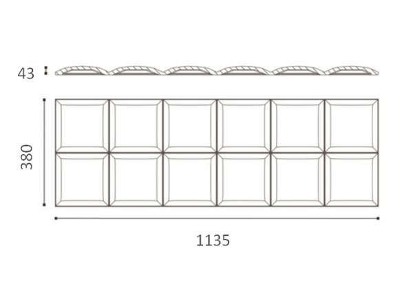 Декоративная панель NMC Arstyl Square (113.5x38x3 см) в #REGION_NAME_DECLINE_PP#